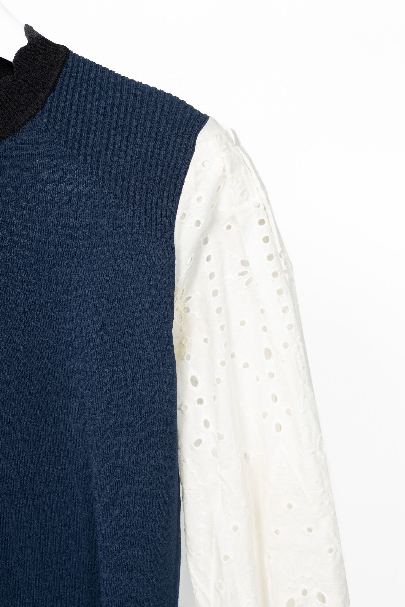 Veronica Beard Veronica Beard Roy Navy Mix-Media Sweater Size S / US 4 / IT 40 - 5 Thumbnail