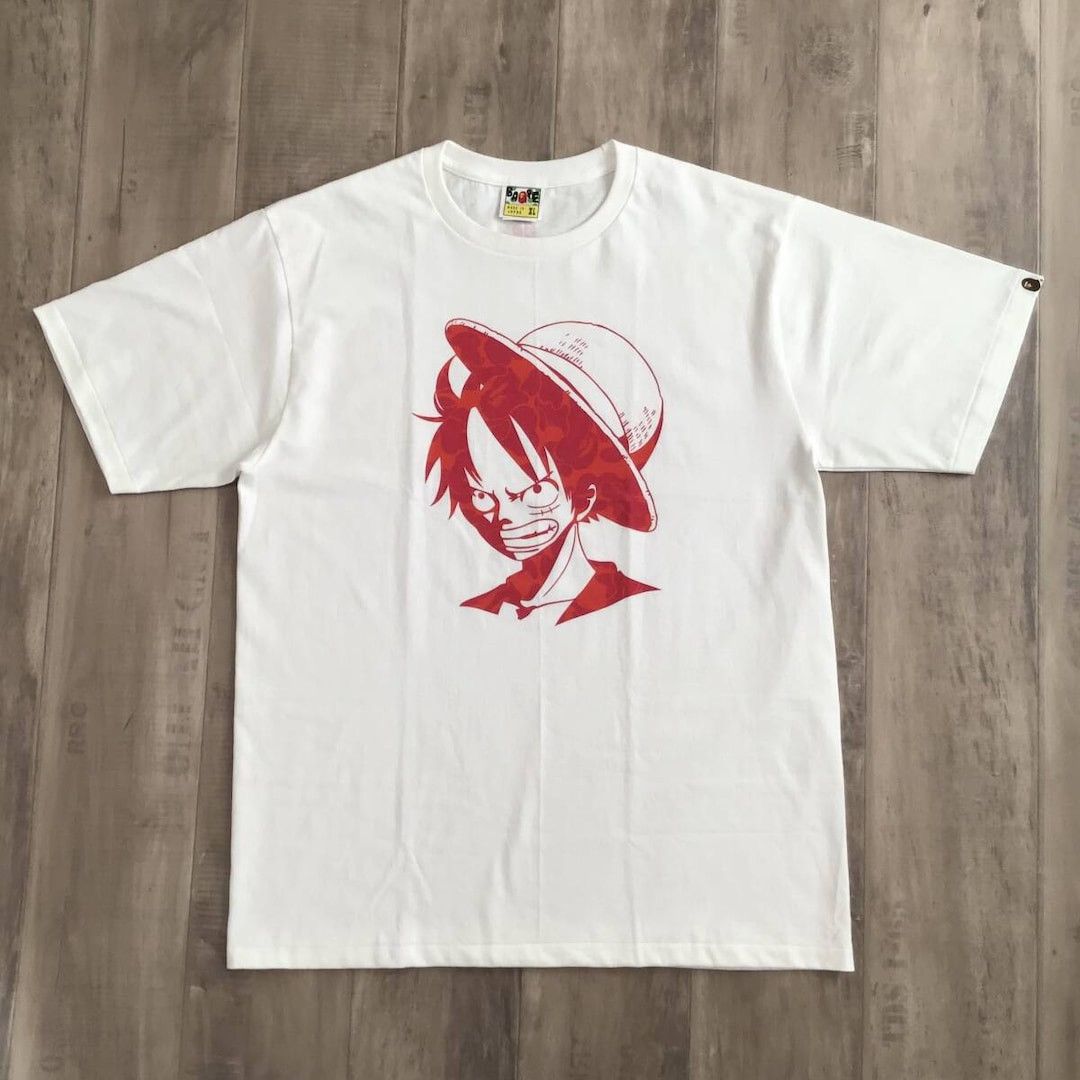 Bape Bape x One Piece Luffy Milo Wanted Tee | Grailed