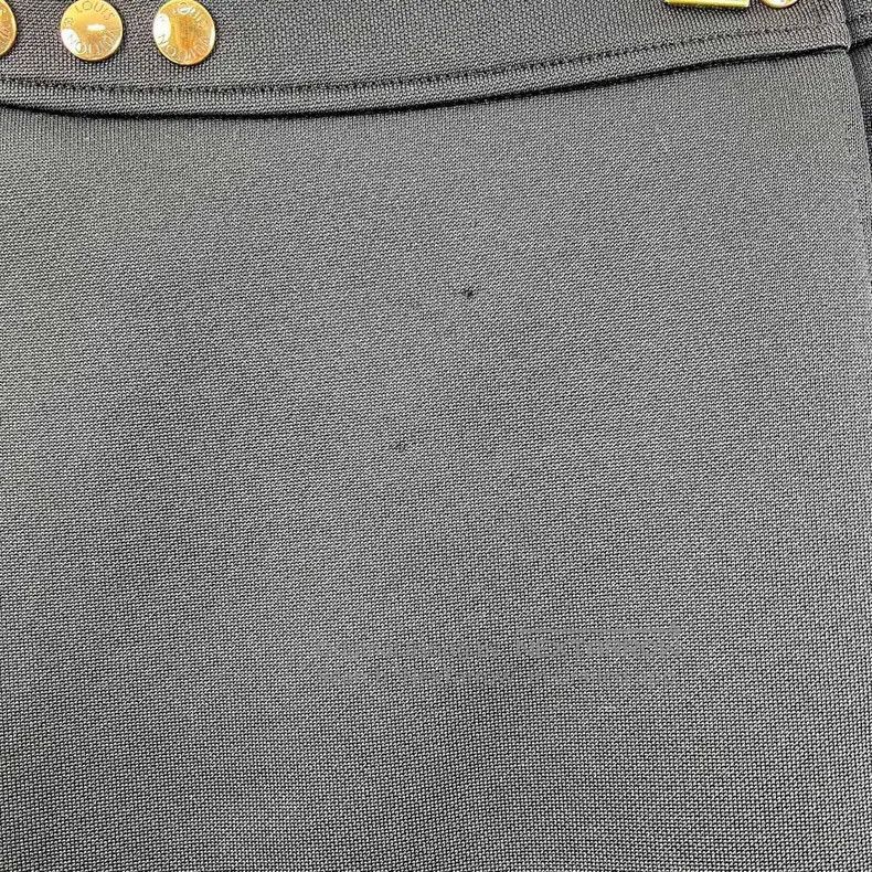 Louis Vuitton Louis Vuitton Black gold button logo embroidered skirt Size 35" - 8 Thumbnail