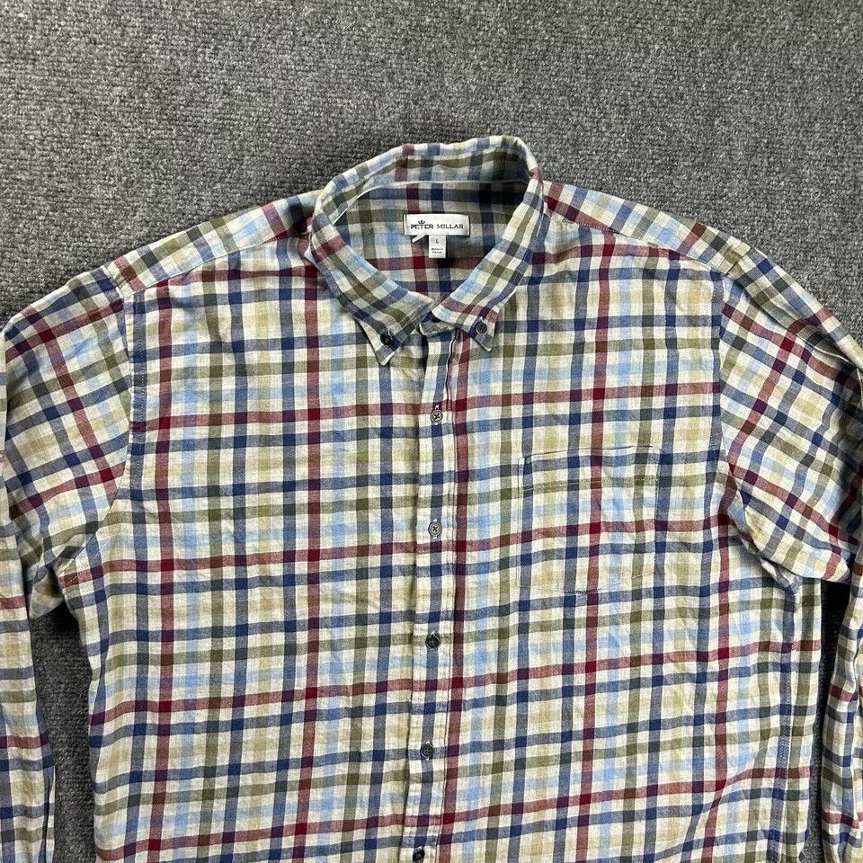 Peter Millar Peter Millar Shirt Mens Large Button Down Pocket Plaid Size US L / EU 52-54 / 3 - 2 Thumbnail