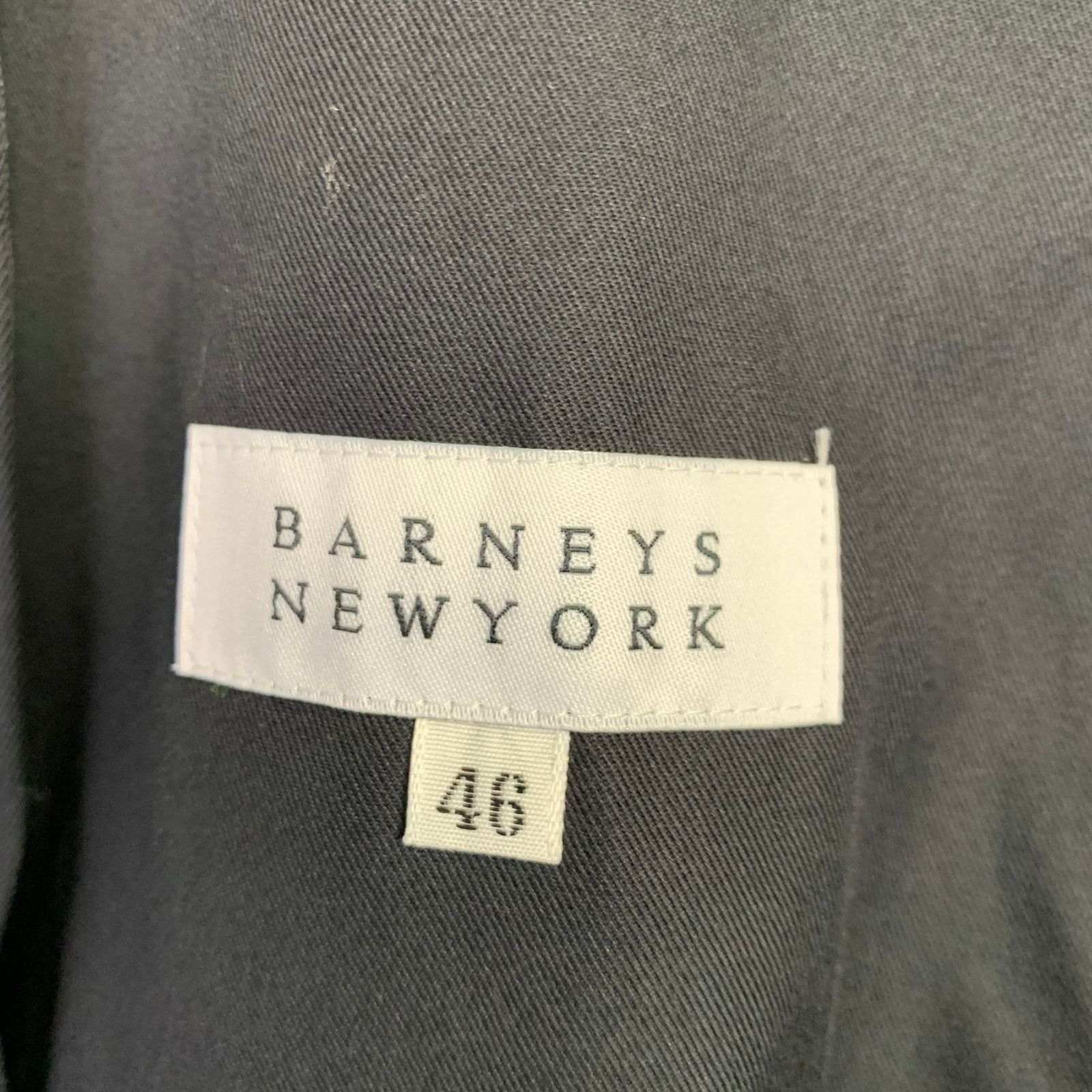 Barneys New York Size 46 Black Cotton Hidden Buttons Trench Coat Size US XL / EU 56 / 4 - 8 Thumbnail