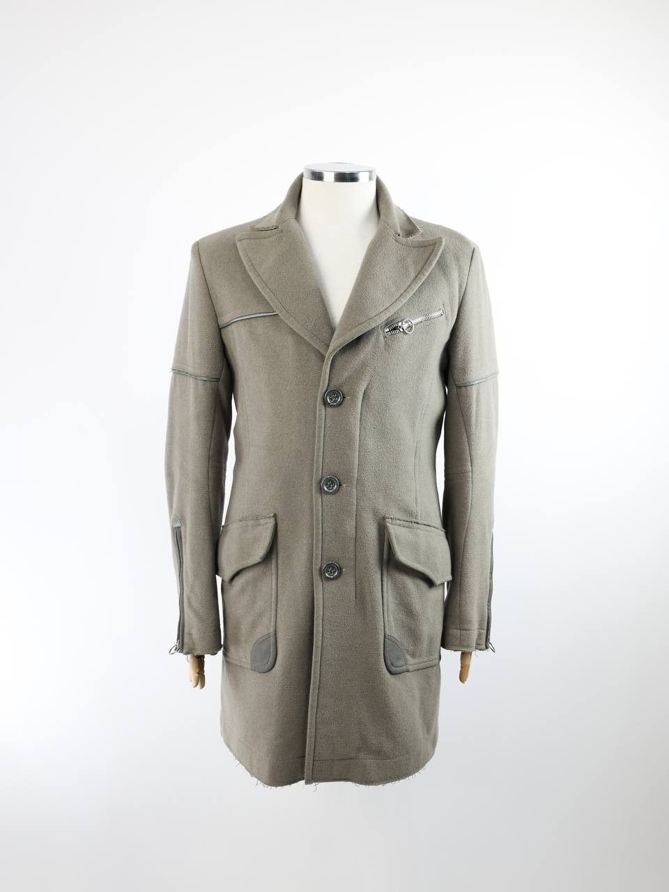 Diesel DIESEL Vintage Coat Wool/Cotton leater Size US L / EU 52-54 / 3 - 1 Thumbnail