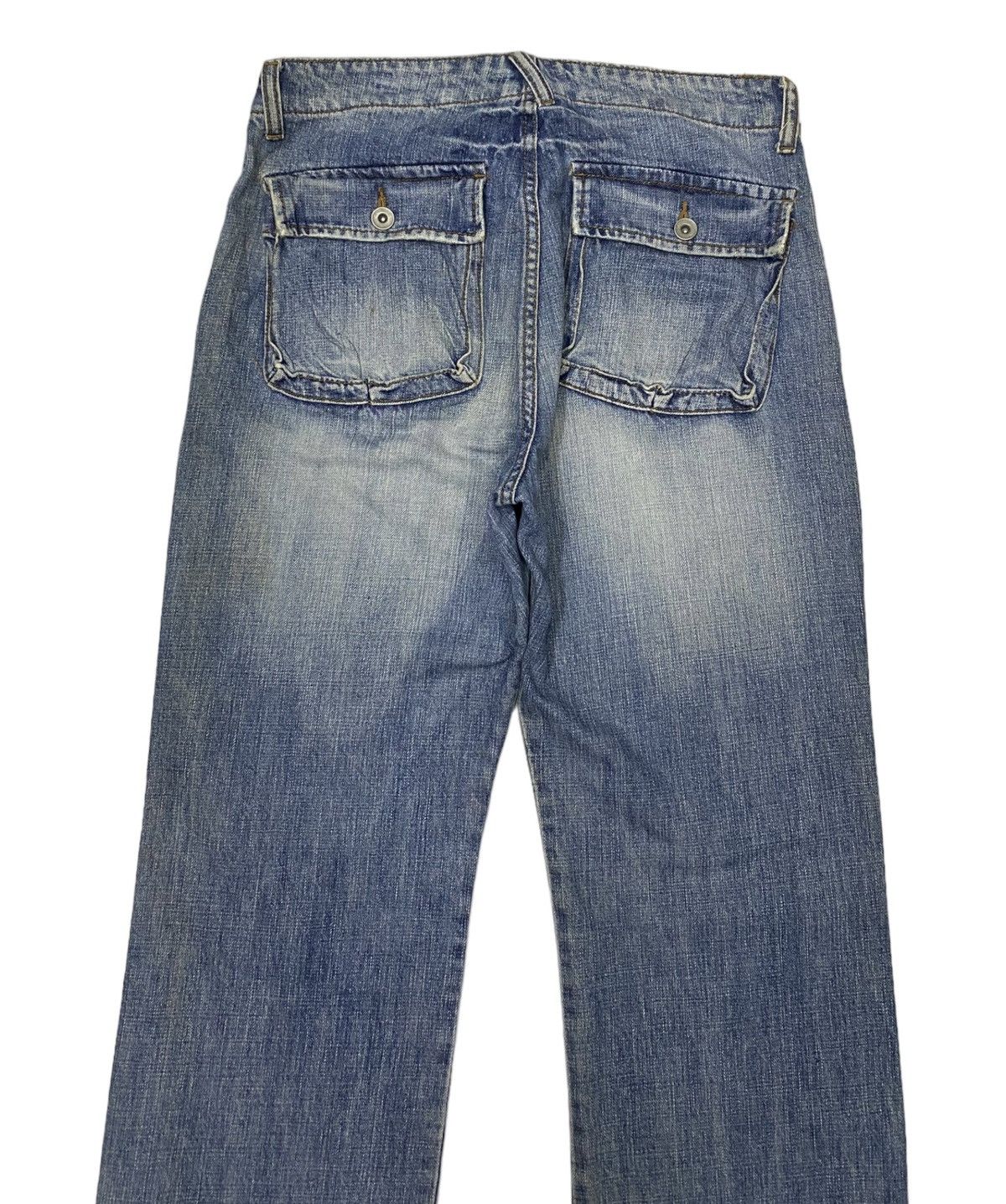 Japanese Brand × Sassafras 🔥GLOBAL WORK WIDE DISTRESSED DENIM JEANS Size US 30 / EU 46 - 6 Thumbnail
