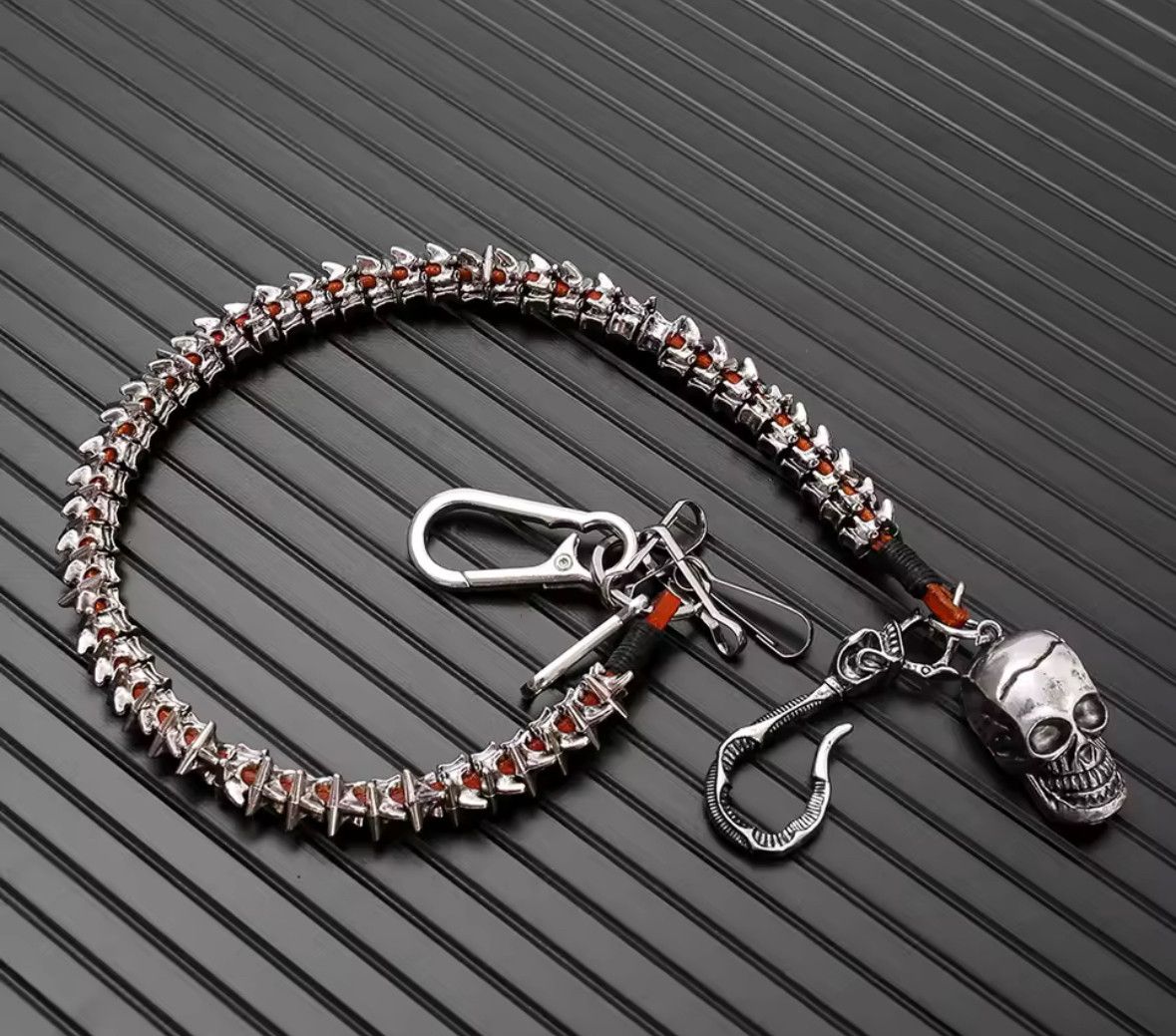 Other Punk Metal Pants Skull Head Chain Wallet Belt Chain Size ONE SIZE - 2 Thumbnail