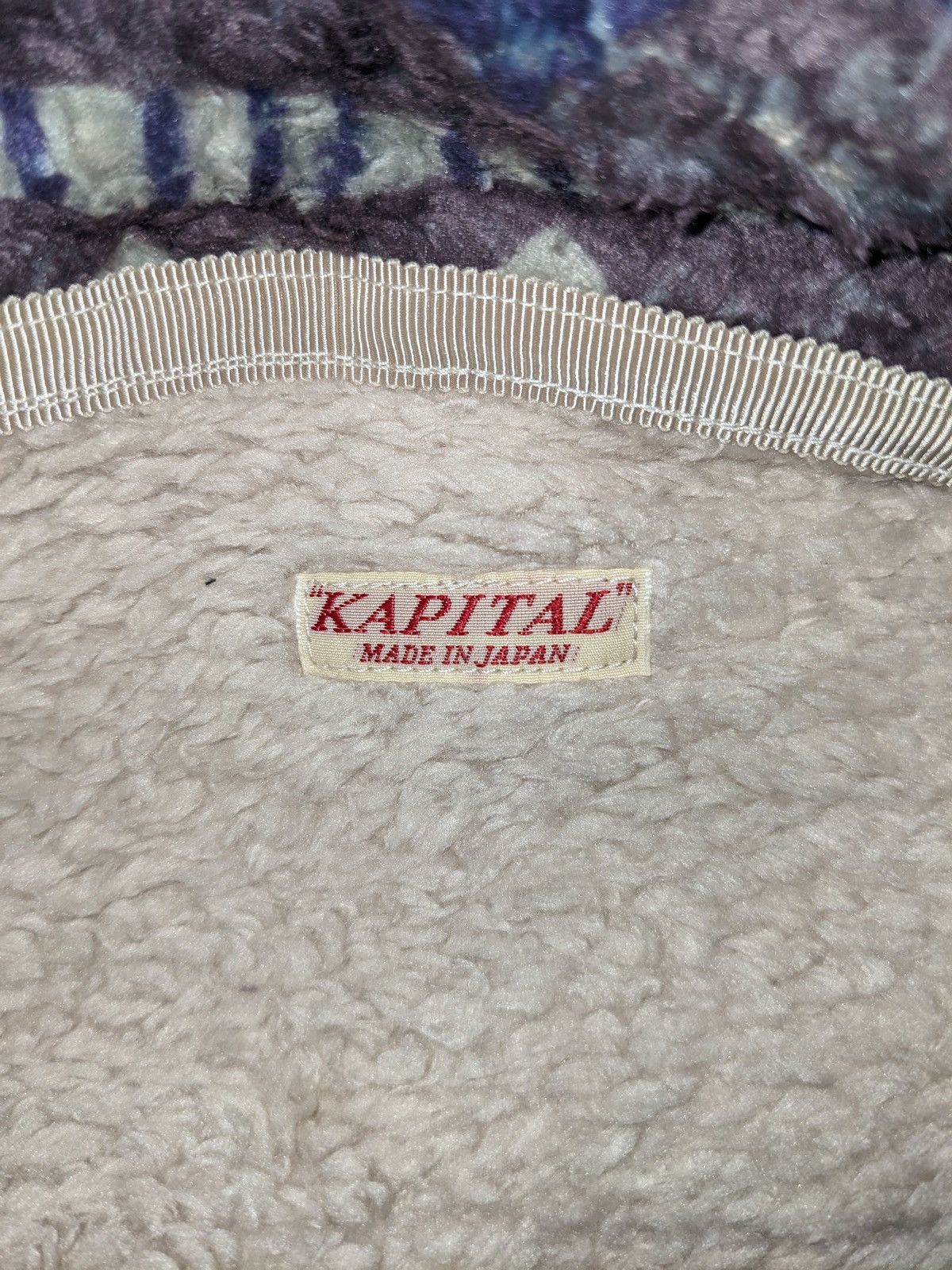 Kapital Kapital Ashland Stripe Bone Pattern Fleece Zip Blouson Size US XL / EU 56 / 4 - 5 Thumbnail