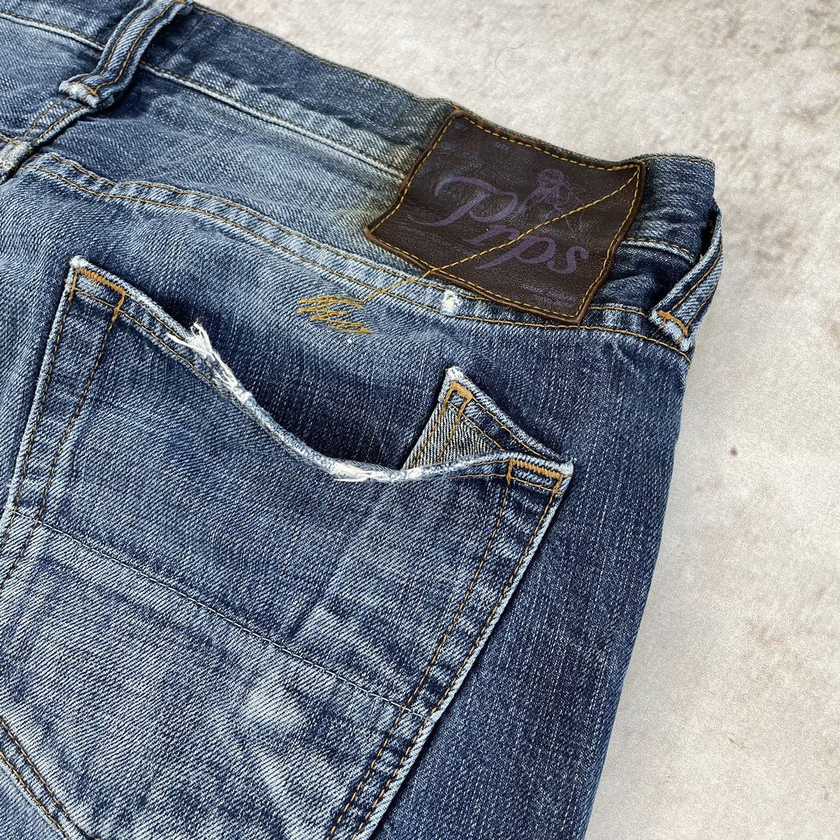 Japanese Brand × Prps PRPS Japan Opium Carti Distressed Baggy Denim Jeans Size US 34 / EU 50 - 15 Thumbnail