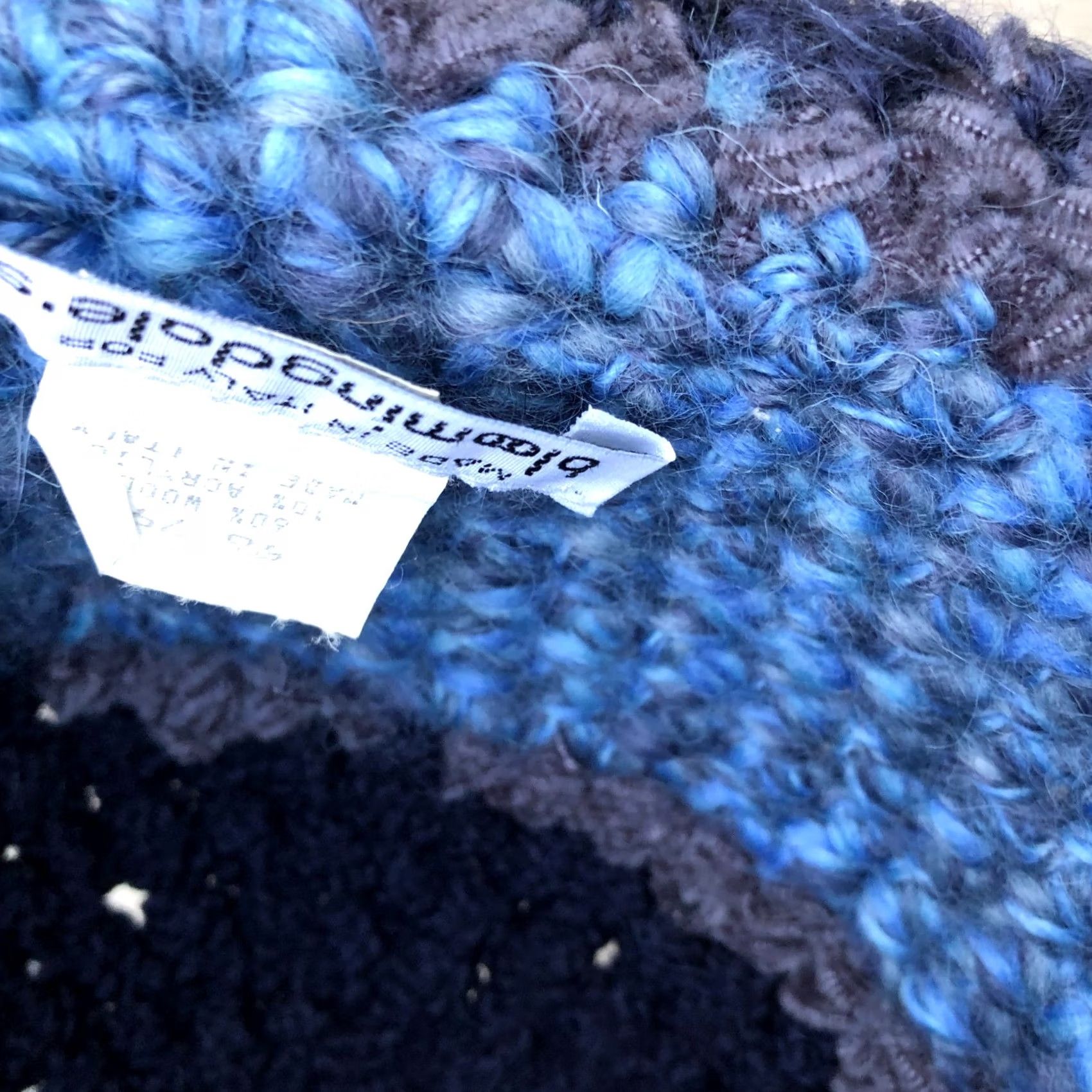 Bloomingdale's VTG 90s Bloomingdale's Wool Blend Beanie Women's Knit Blue Hat One Size Womens Size ONE SIZE - 7 Thumbnail