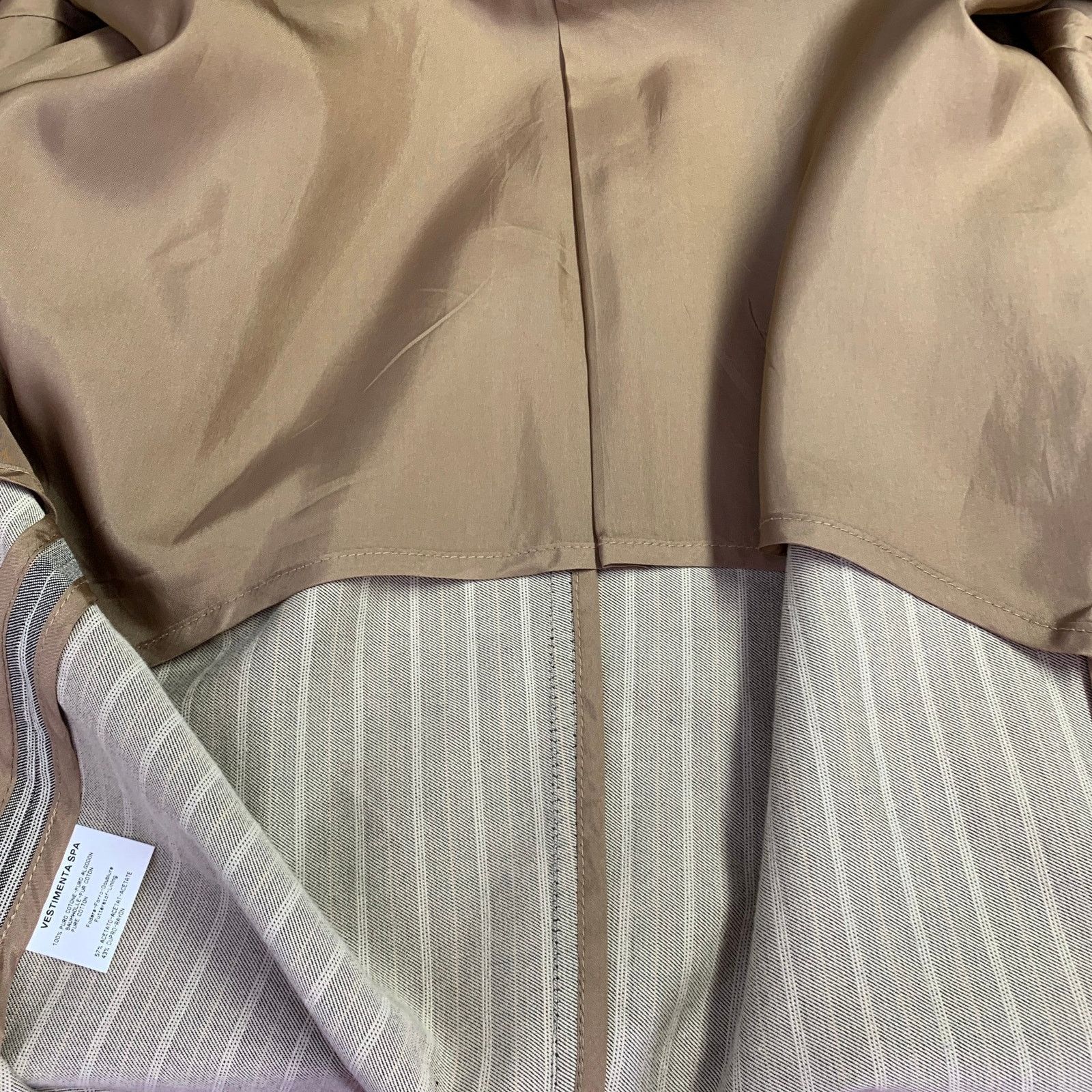 Other VESTIMENTA Taupe White Stripe Cotton Notch Lapel Sport Coat Size 42R - 10 Thumbnail