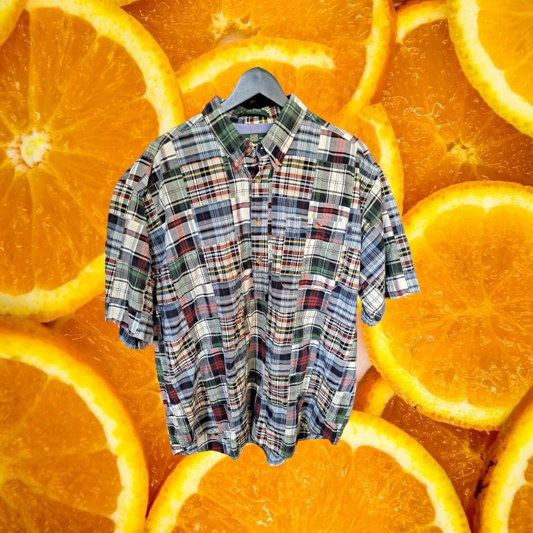Orvis Orvis Patchwork 1/4 Button Shirt 100% Cotton Size Large Size US L / EU 52-54 / 3 - 1 Thumbnail