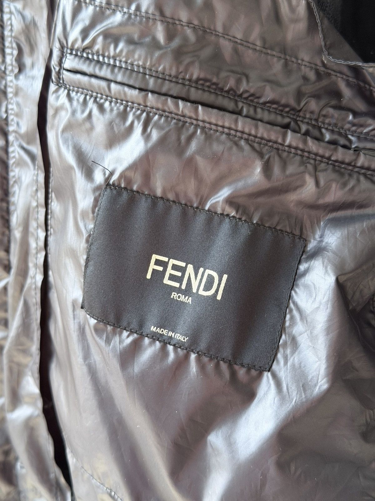 Fendi Fendi Black Quilted Monogram Logo Jacket Size US M / EU 48-50 / 2 - 11 Thumbnail