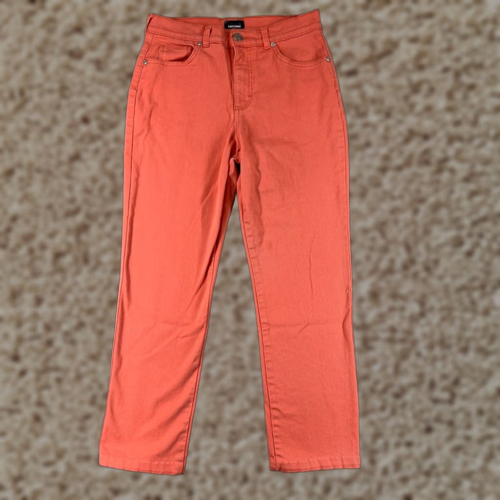 Gloria Vanderbilt Basic Editions Jeans Womens 6 Coral Denim Stretch Cotton Blend Pockets Size 32" / US 10 / IT 46 - 1 Thumbnail