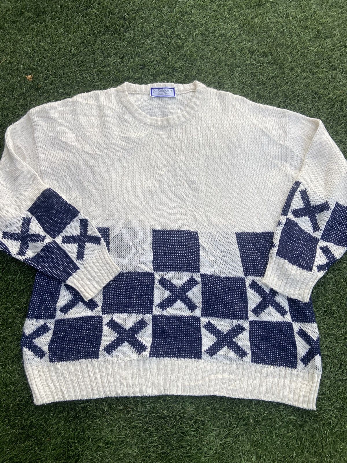 Vintage × Yves Saint Laurent Vintage Yves Saint Laurent knitted Sweater Size US XL / EU 56 / 4 - 1 Thumbnail