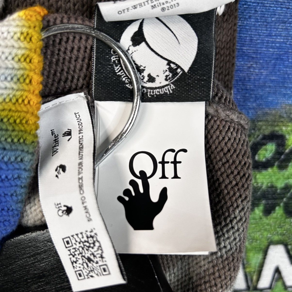 Off-White Off White Diagram Tie Dye Knit Hoodie Size XS Size US XS / EU 42 / 0 - 6 Thumbnail
