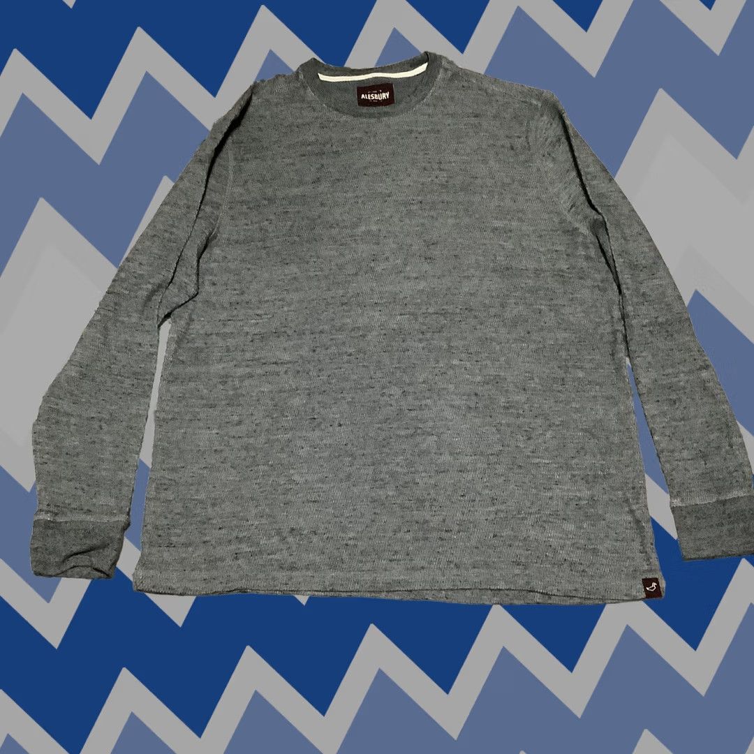 Vintage Alesbury Henley Shirt Thermal Knit 2XLT Gray Long Sleeve 3 Button Big & Tall Mens Size US XXL / EU 58 / 5 - 1 Thumbnail
