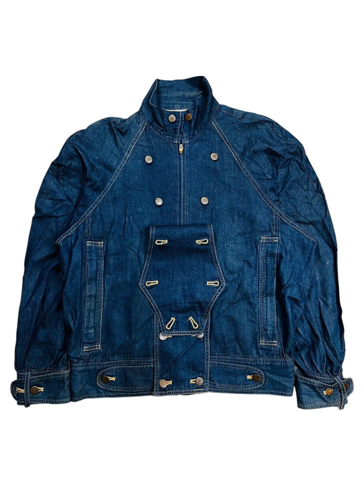 If Six Was Nine 1990s Norma Kamali - Napoleon Denim Jacket Size L / US 10 / IT 46 - 5 Thumbnail
