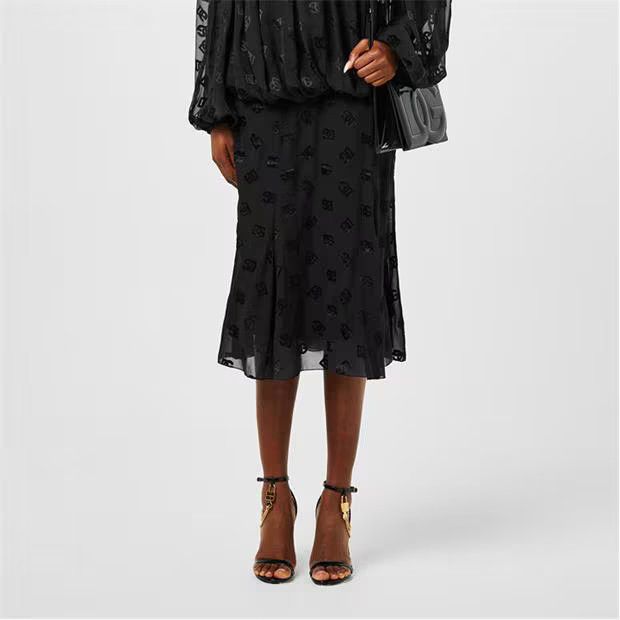 Dolce & Gabbana o1g2r1mq1024 Midi Skirt in Nero Size 27" / US 4 / IT 40 - 3 Thumbnail