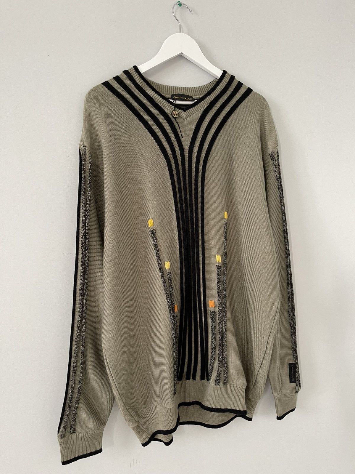 Carlo Colucci Carlo Colucci Abstract Geometric 3D Knit Sweater Jumper Size US XL / EU 56 / 4 - 2 Thumbnail