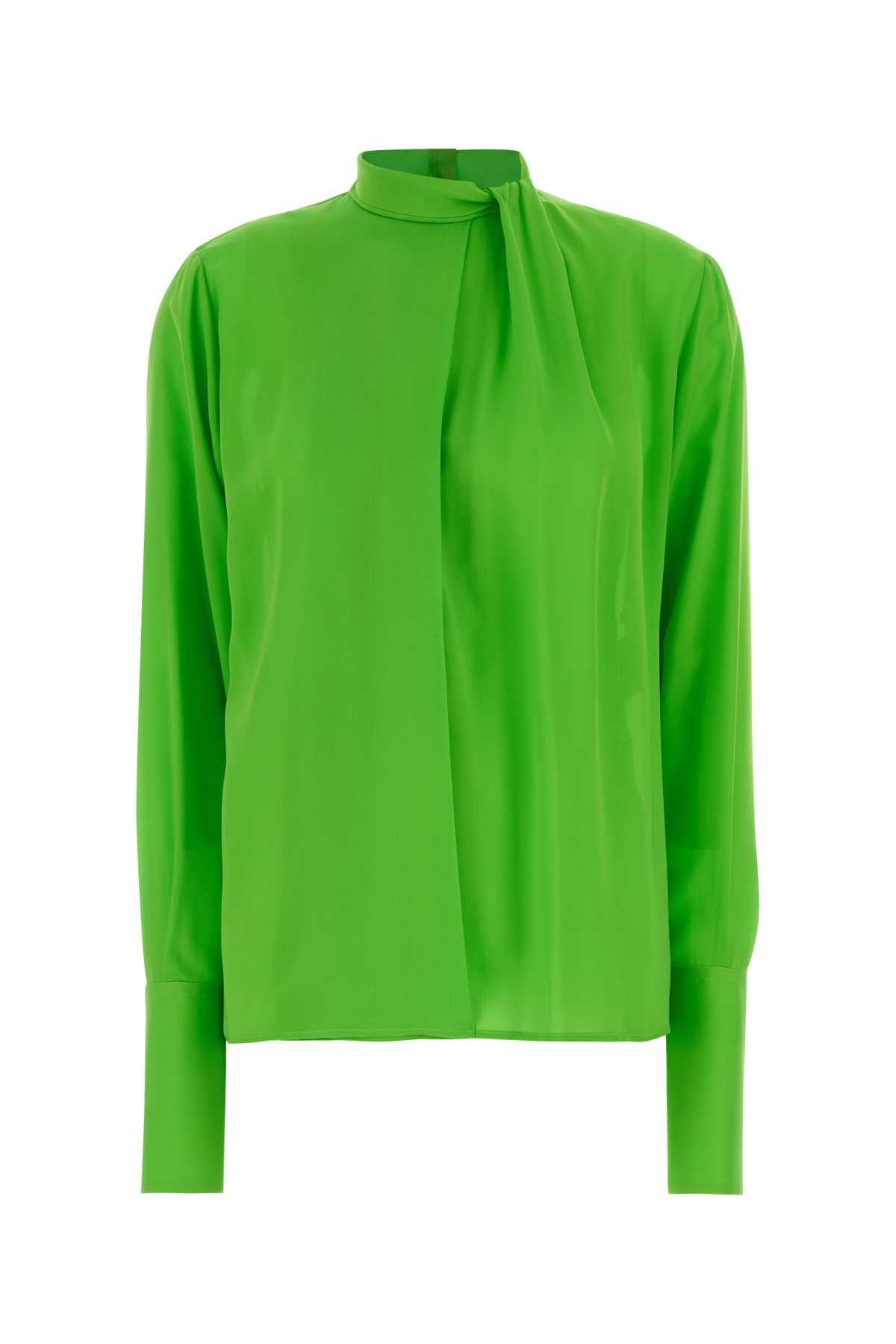 Tom Ford Fluo Green Georgette Blouse Size S / US 4 / IT 40 - 1 Thumbnail