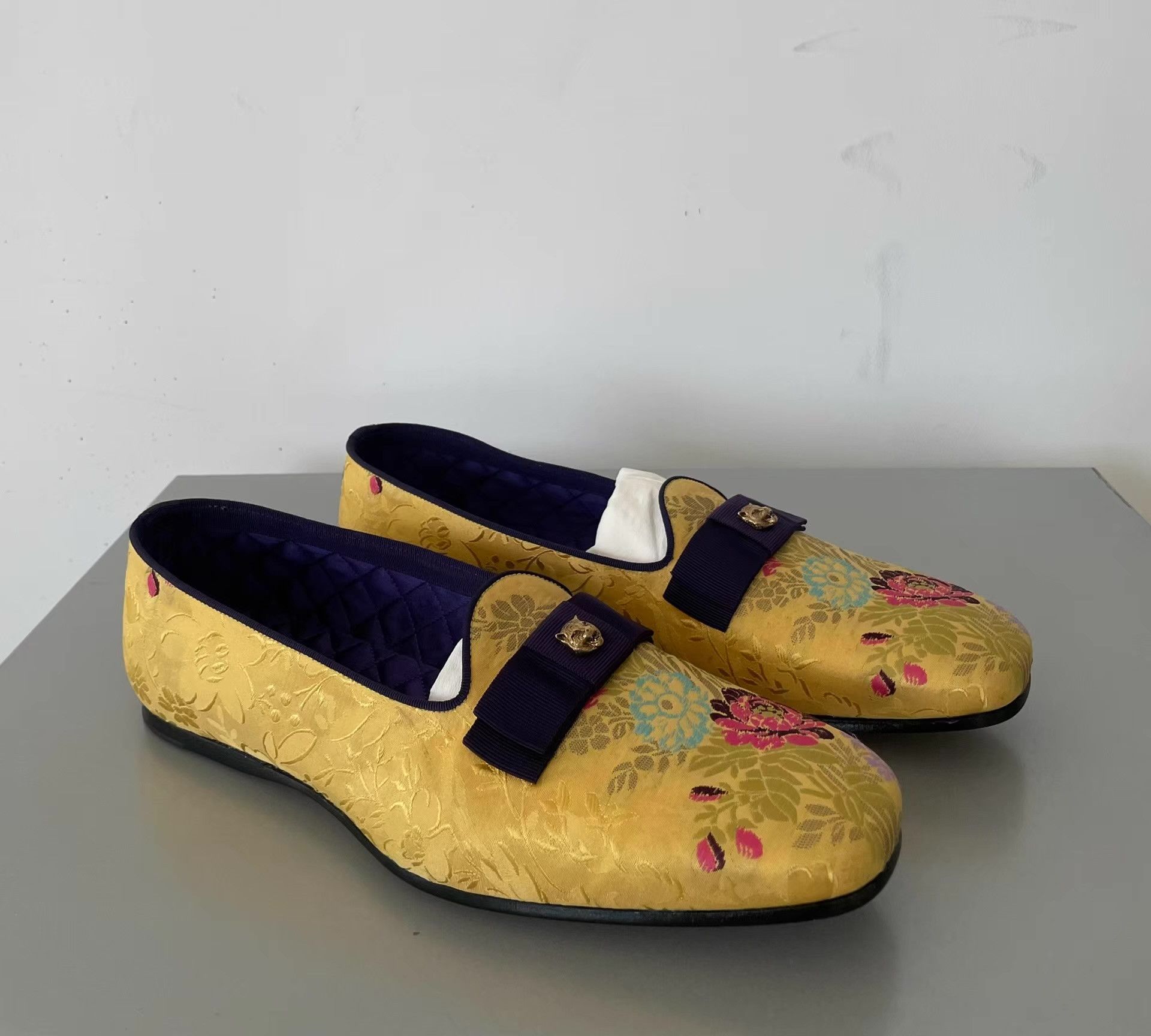 Gucci Gucci 16SS Embellished Jacquard Slip-On Loafers Ｑ21 Size US 7.5 / EU 40-41 - 1 Thumbnail