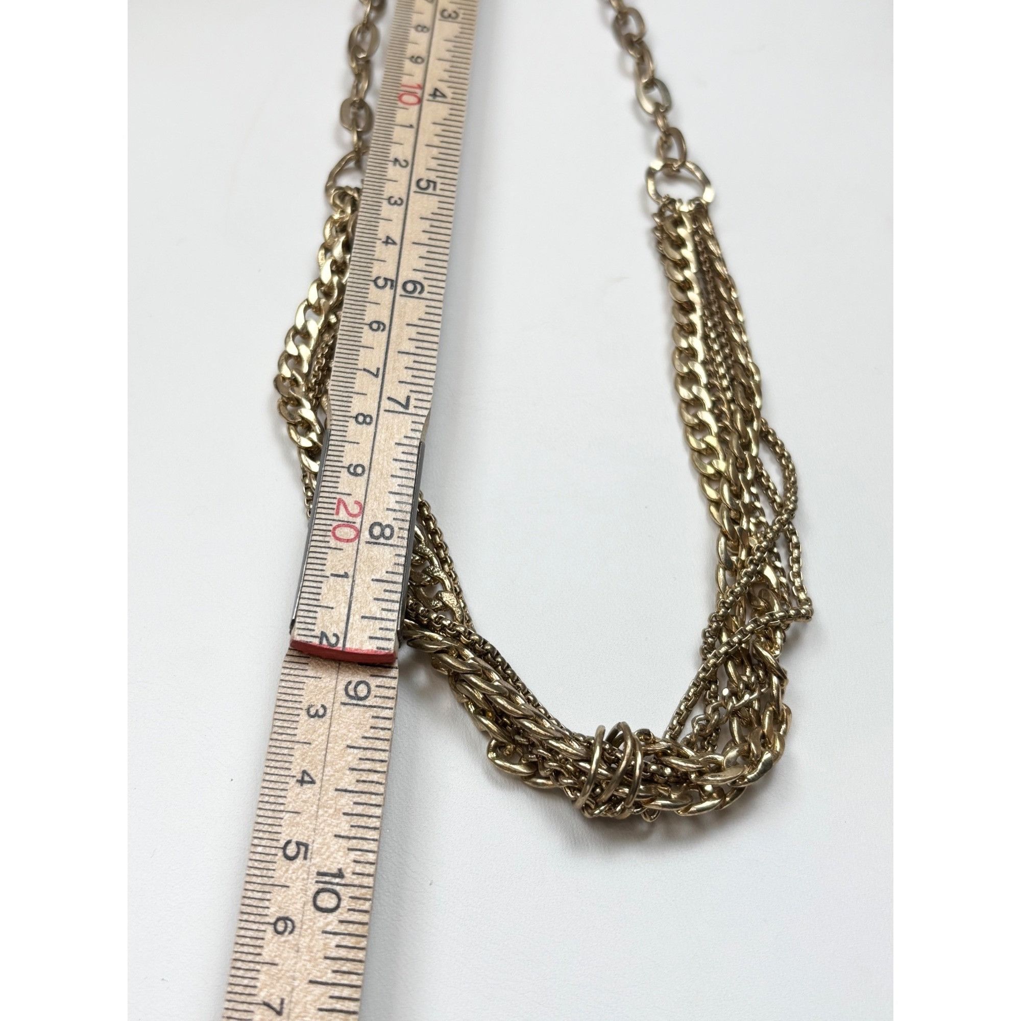 Other Multi-Layer Gold-Tone Chain Link Necklace With Adjustable Cl Size ONE SIZE - 3 Thumbnail