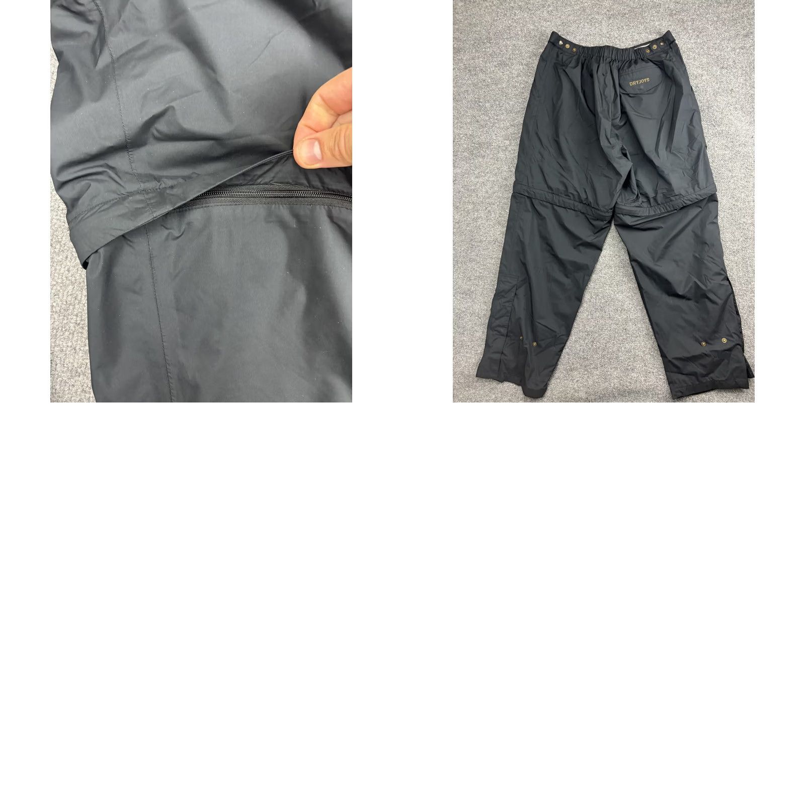 Footjoy FootJoy DryJoys Waterproof Rain Pants Mens XL Black Convertible Zip-Off Leg Golf Pants Size US 36 / EU 52 - 8 Thumbnail