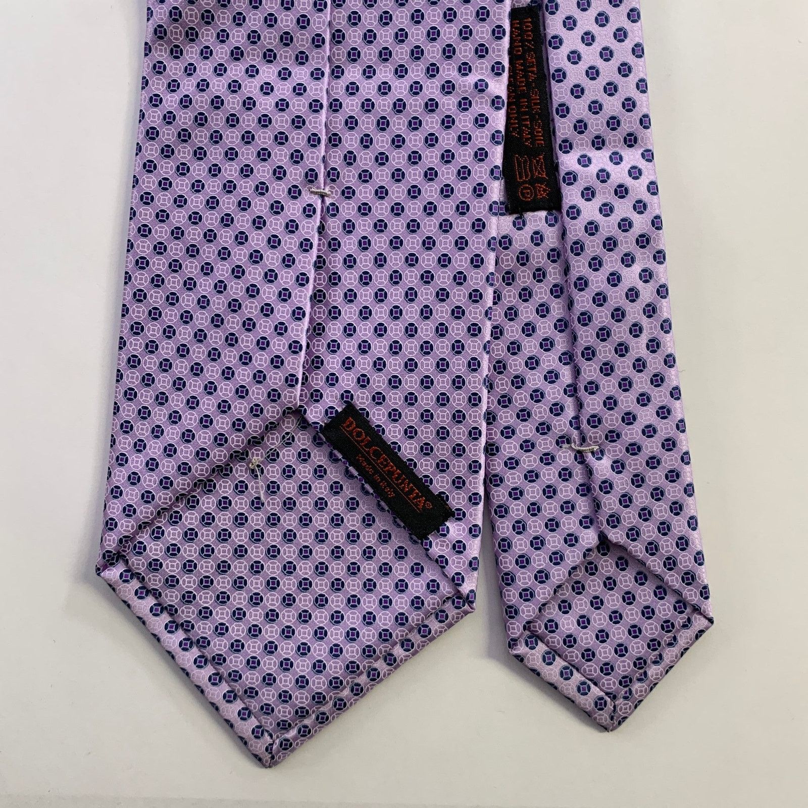 Dolcepunta DOLCEPUNTA Purple Lavender Polka Dot Silk Tie Size ONE SIZE - 2 Thumbnail