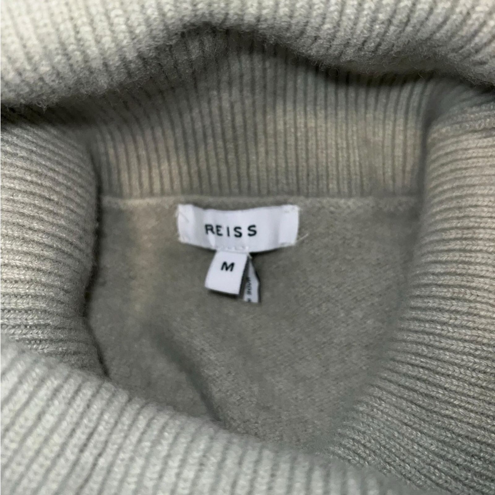 Reiss Reiss Turtleneck Cowl Ivory Wool Cropped Sweater Size M / US 6-8 / IT 42-44 - 3 Thumbnail