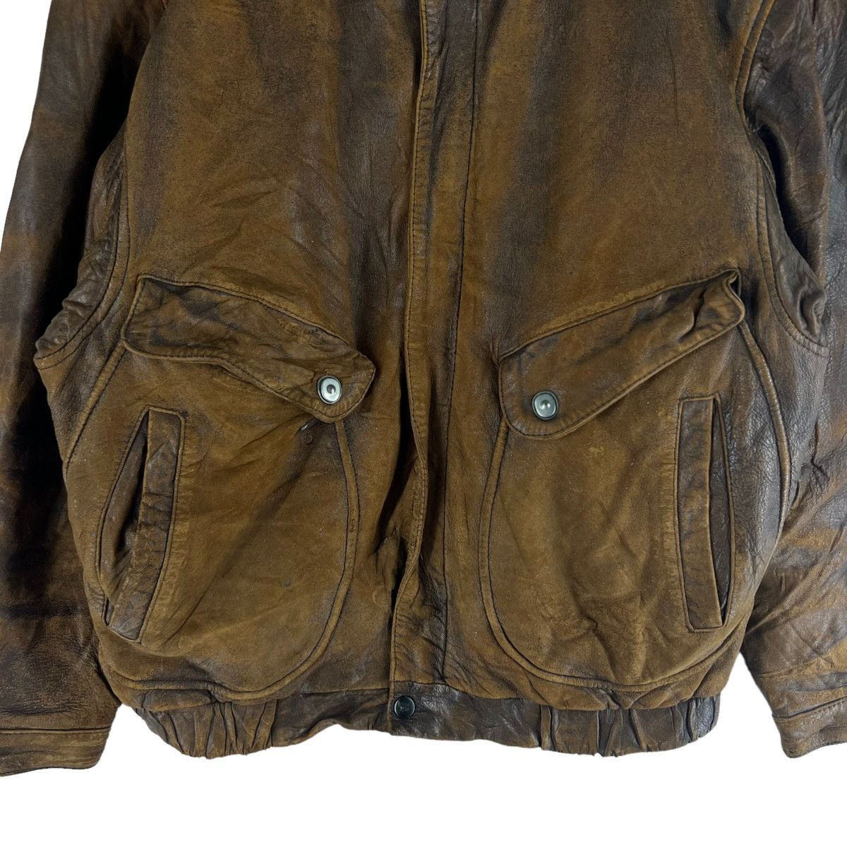 Vintage 🔥VTG GENUINE LEATHER JACKET FLIGHT RIOT RIOT BONDAGE Size US M / EU 48-50 / 2 - 7 Thumbnail