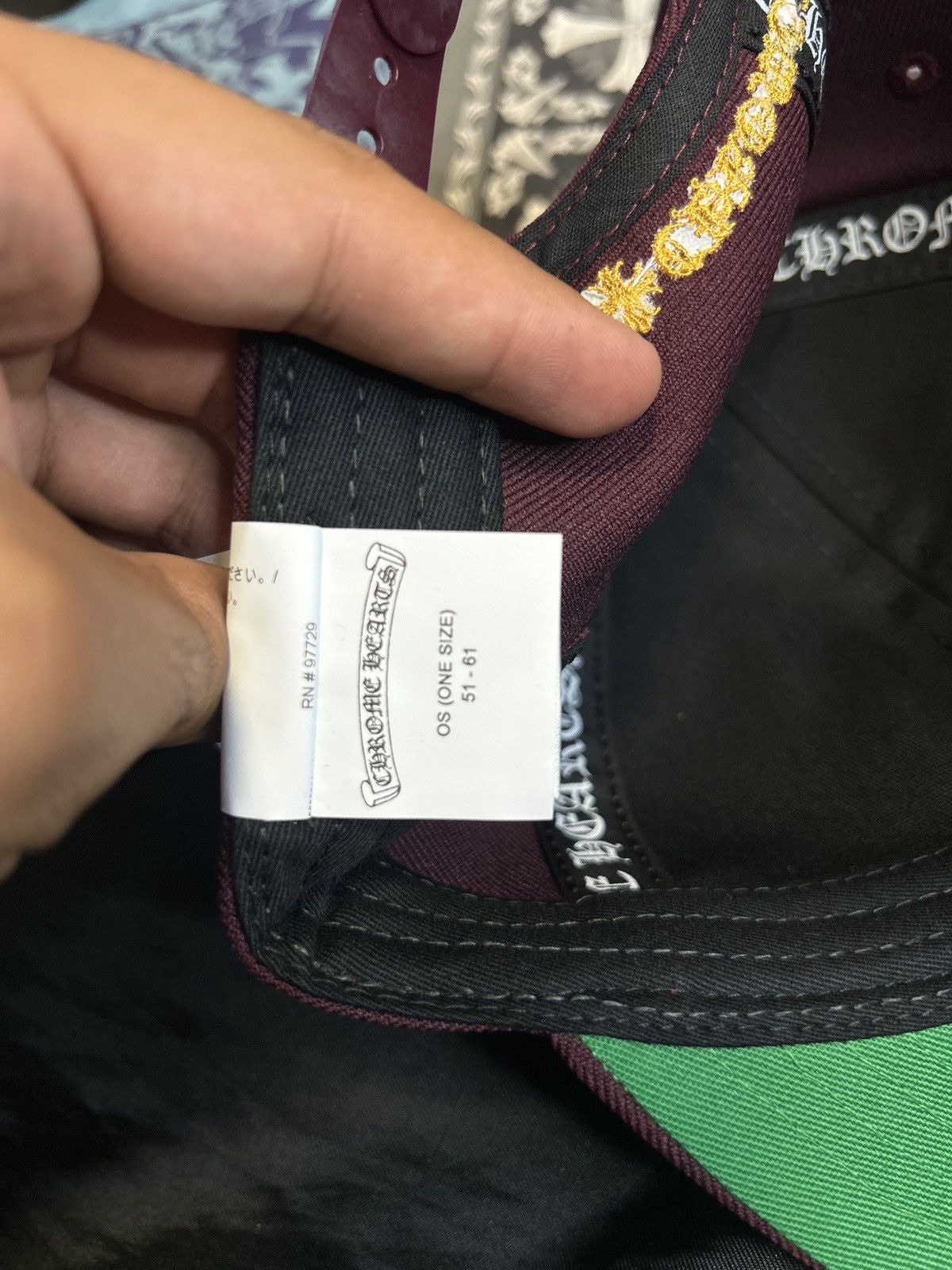 Chrome Hearts Chrome Hearts Burgundy 6 Panel BaseBall Hat. RARE. Size ONE SIZE - 5 Thumbnail