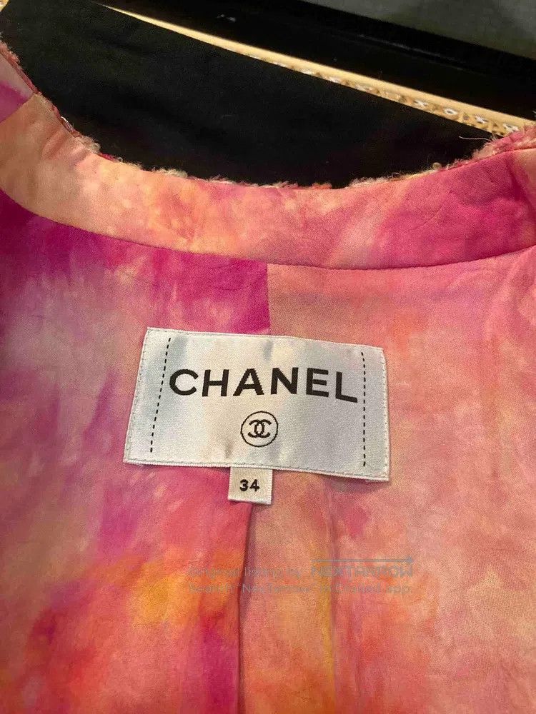 Chanel Chanel Orange-coloured glitter short coat Size XXS / US 00 / IT 34 - 7 Thumbnail