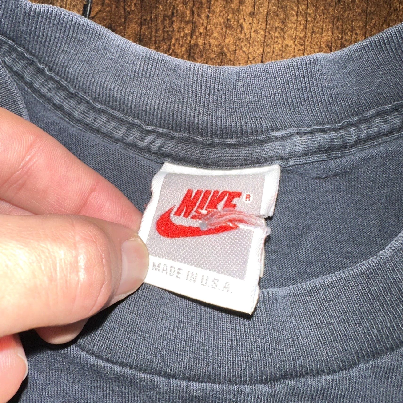 Nike VINTAGE Nike T-Shirt Mens XL AIR CHECK 90s Graphic USA Black Cotton Crew Neck Sportswear Mens XL T-Shirt Size US XL / EU 56 / 4 - 5 Thumbnail