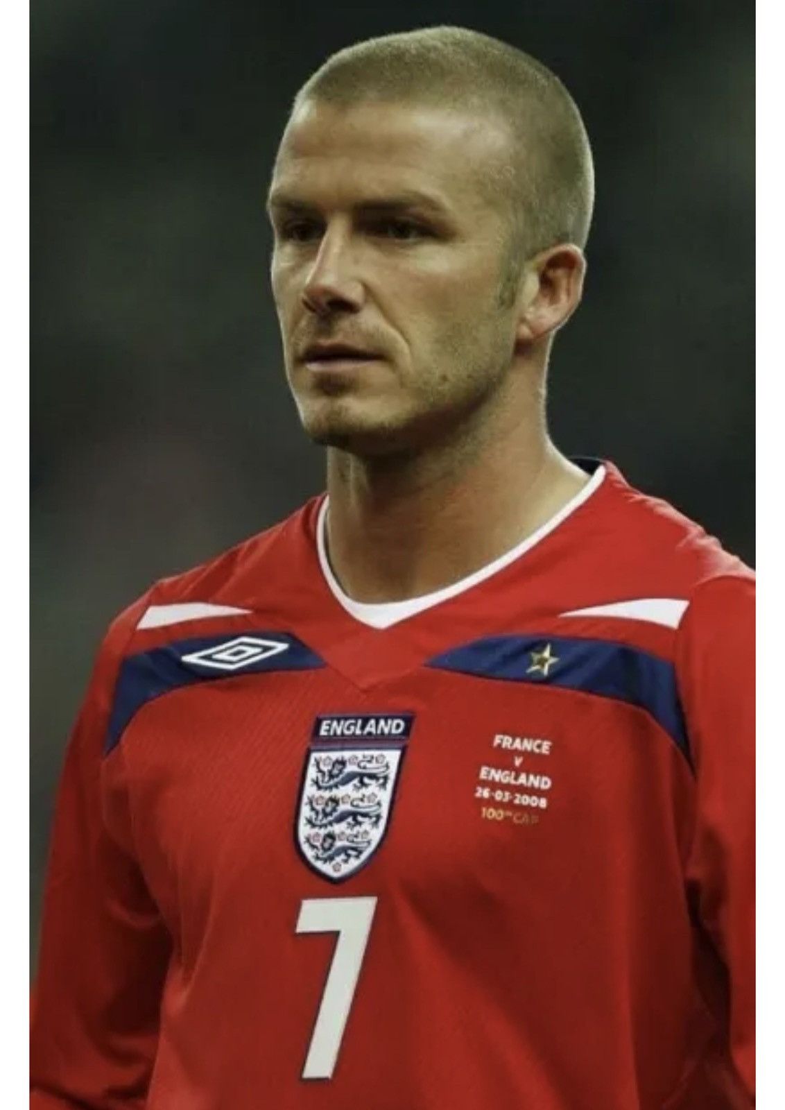 David Beckham × Soccer Jersey × Umbro ENGLAND UMBRO 2008/2010 