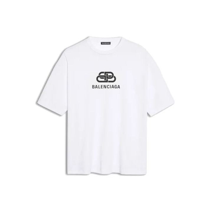 Balenciaga Balenciaga White BB Logo T-Shirt for Men Size US XS / EU 42 / 0 - 1 Thumbnail
