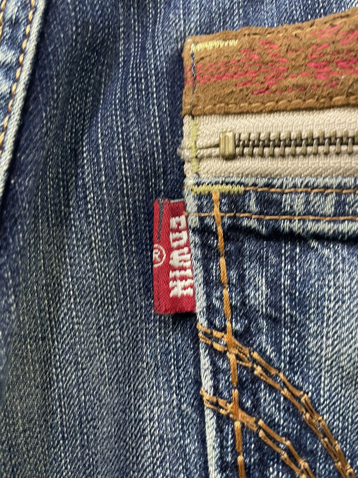 Edwin × Vintage Edwin Japan Exlusive Vintage Straight Cut Suedes trim Jeans Size US 32 / EU 48 - 14 Thumbnail