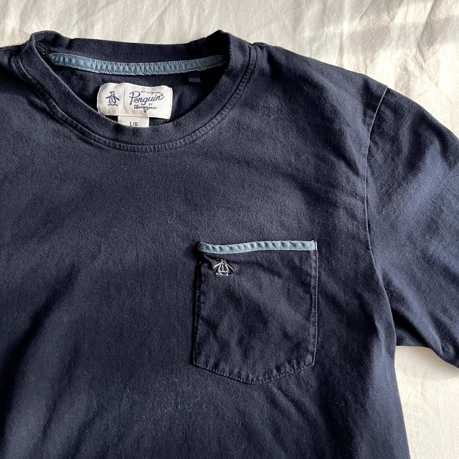 Original Penguin Original Penguin T-Shirt Navy Pocket Logo Mens Sz L Size US L / EU 52-54 / 3 - 2 Thumbnail
