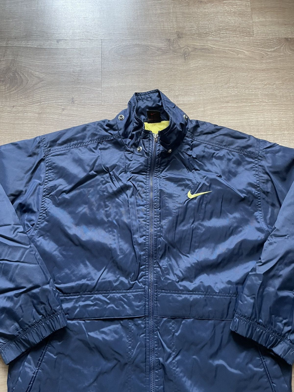 Nike Vintage 90s Nike Swoosh Logo Accent Quilted Coat Jacket Size US S / EU 44-46 / 1 - 3 Thumbnail