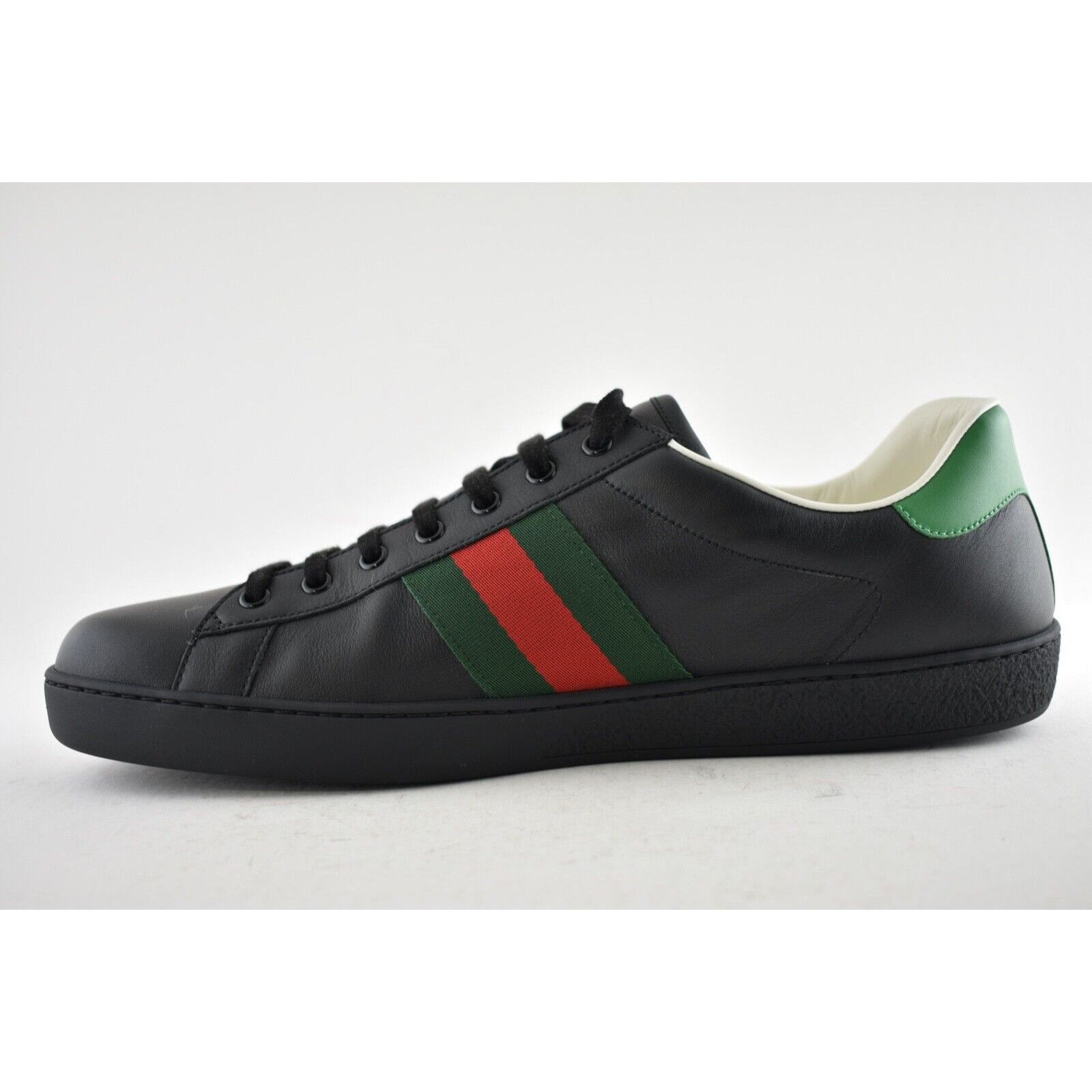 Gucci Gucci Mens Freya Hartas Ace Black Leather Flat Low Size US 13 / EU 46 - 8 Thumbnail
