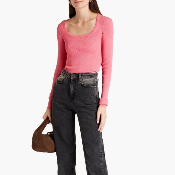REMAIN Birger Christensen Remain Birger Christensen Serena fitted ribbed knit top Size S / US 4 / IT 40 - 3 Thumbnail