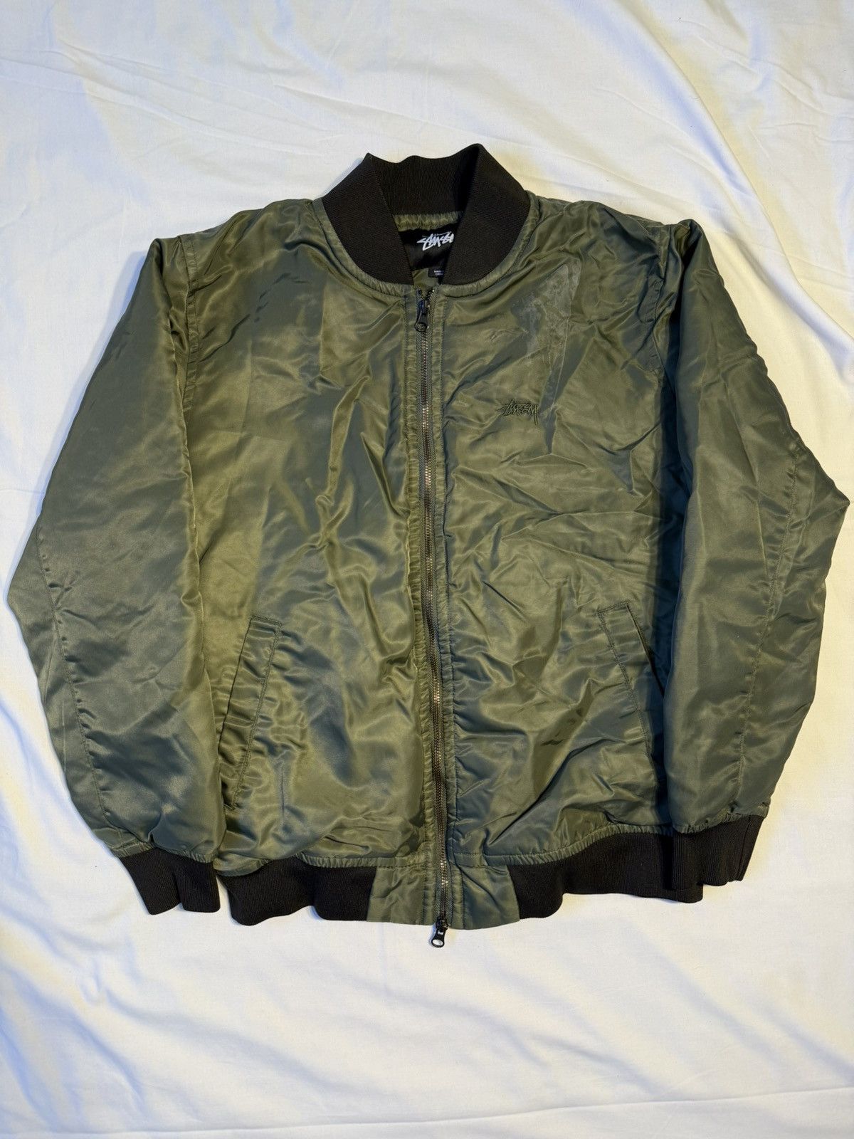 Stussy Stussy Green Bomber Jacket Size US M / EU 48-50 / 2 - 1 Thumbnail