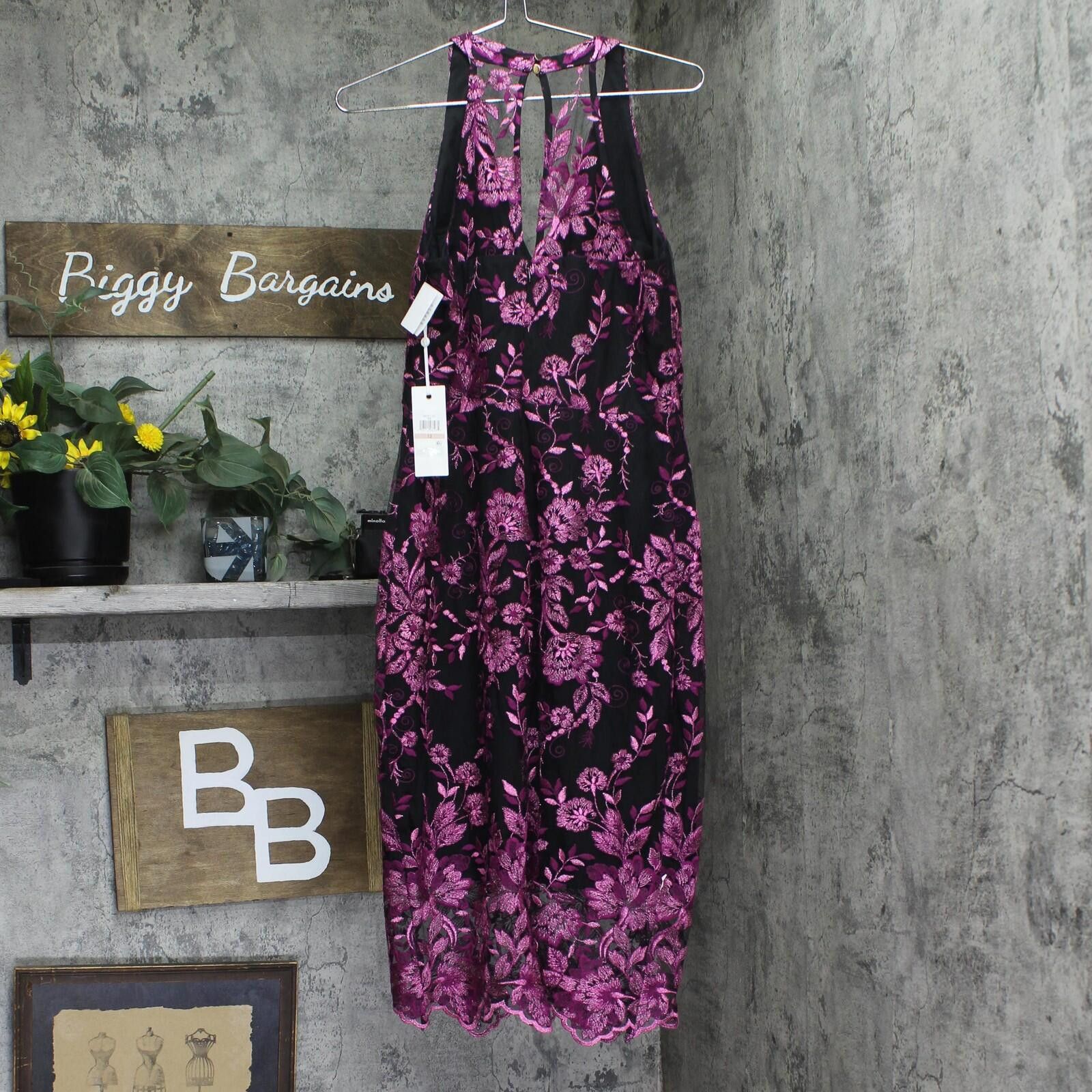 Signal Sport Nwt Siena Sleeve Dress Satp1126 Fuchsia Pink / Black 12 Size XL / US 12-14 / IT 48-50 - 2 Thumbnail