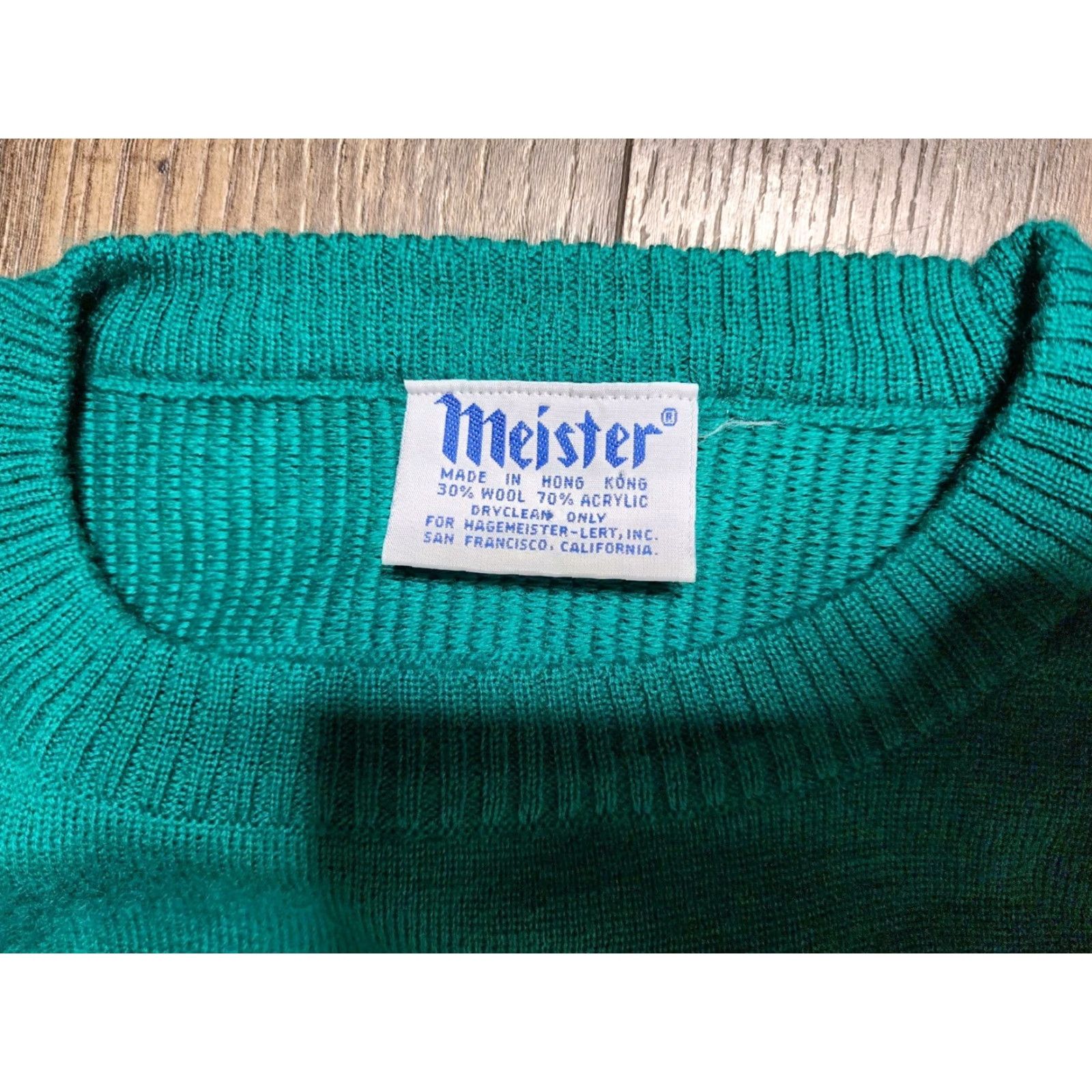 Vintage VINTAGE Meister Sweater Mens Large Green Wool Blend Embroidered Telluride Ski 1970s Mens Size US L / EU 52-54 / 3 - 7 Thumbnail