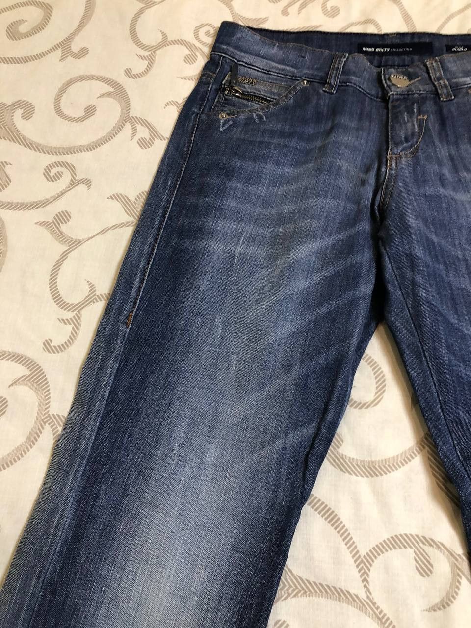 Miss Sixty Miss Sixty Diablo Slim Straight Leg Jeans Womens Destroyed Size 25" / US 0 / IT 36 - 5 Thumbnail