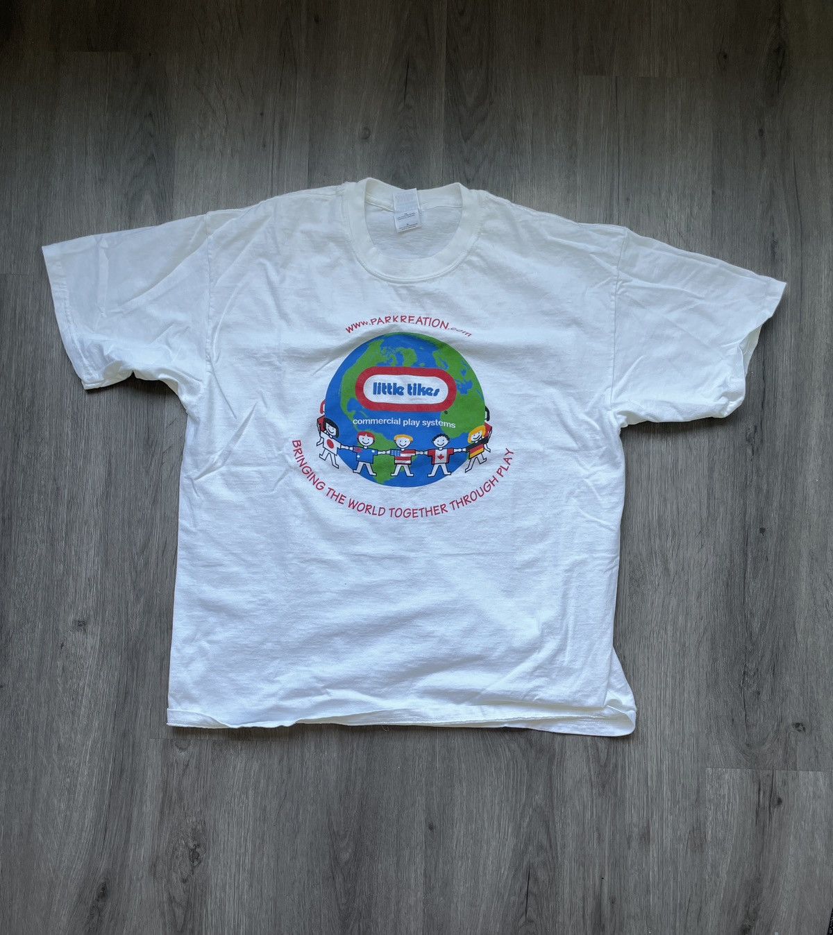 Gildan Y2K Gildan “Little Tikes Promo” Graphic T-Shirt (Sz. XL) Size US XL / EU 56 / 4 - 1 Thumbnail
