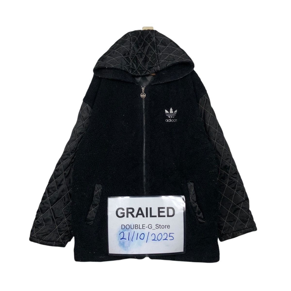 Adidas 📌Vintage Wool Zipper Jacket Adidas Big Logo Embroidery Size US M / EU 48-50 / 2 - 2 Thumbnail