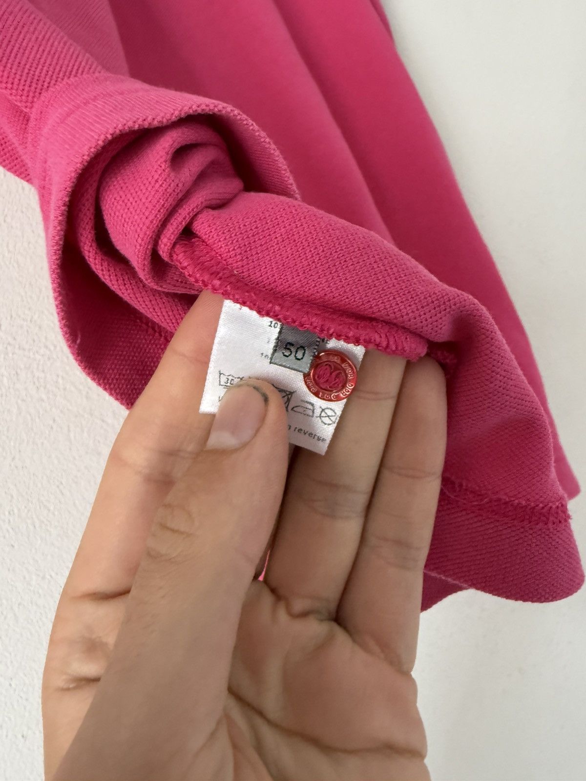 Dior Fuchsia Pink Cotton Polo Shirt with Tonal Bee Embroidery Size US M / EU 48-50 / 2 - 8 Thumbnail