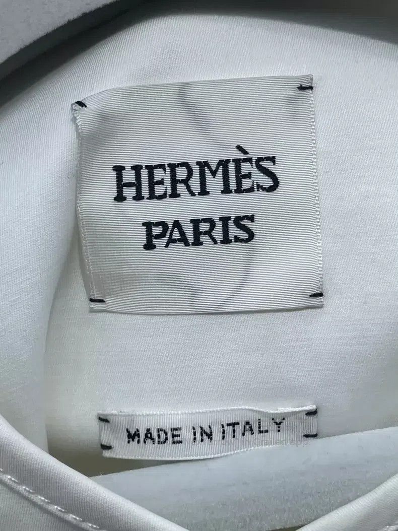 Hermes Hermes Parker Cotton Jacket Blue and White Print Size XXS / US 00 / IT 34 - 5 Thumbnail