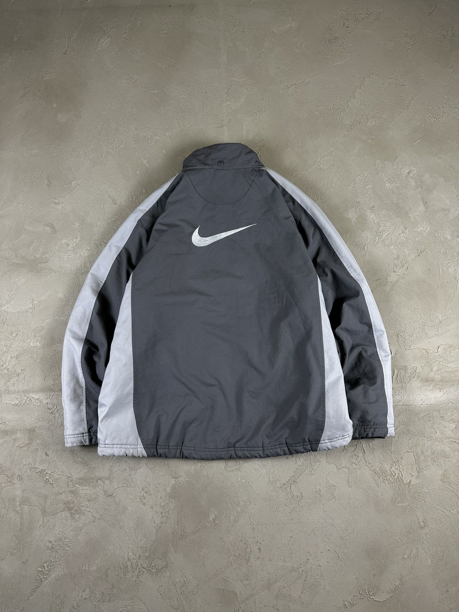 Nike × Vintage Vintage Y2k Nike Big Swoosh Logo Nylon Tracksuit Jacket Size US XL / EU 56 / 4 - 1 Thumbnail