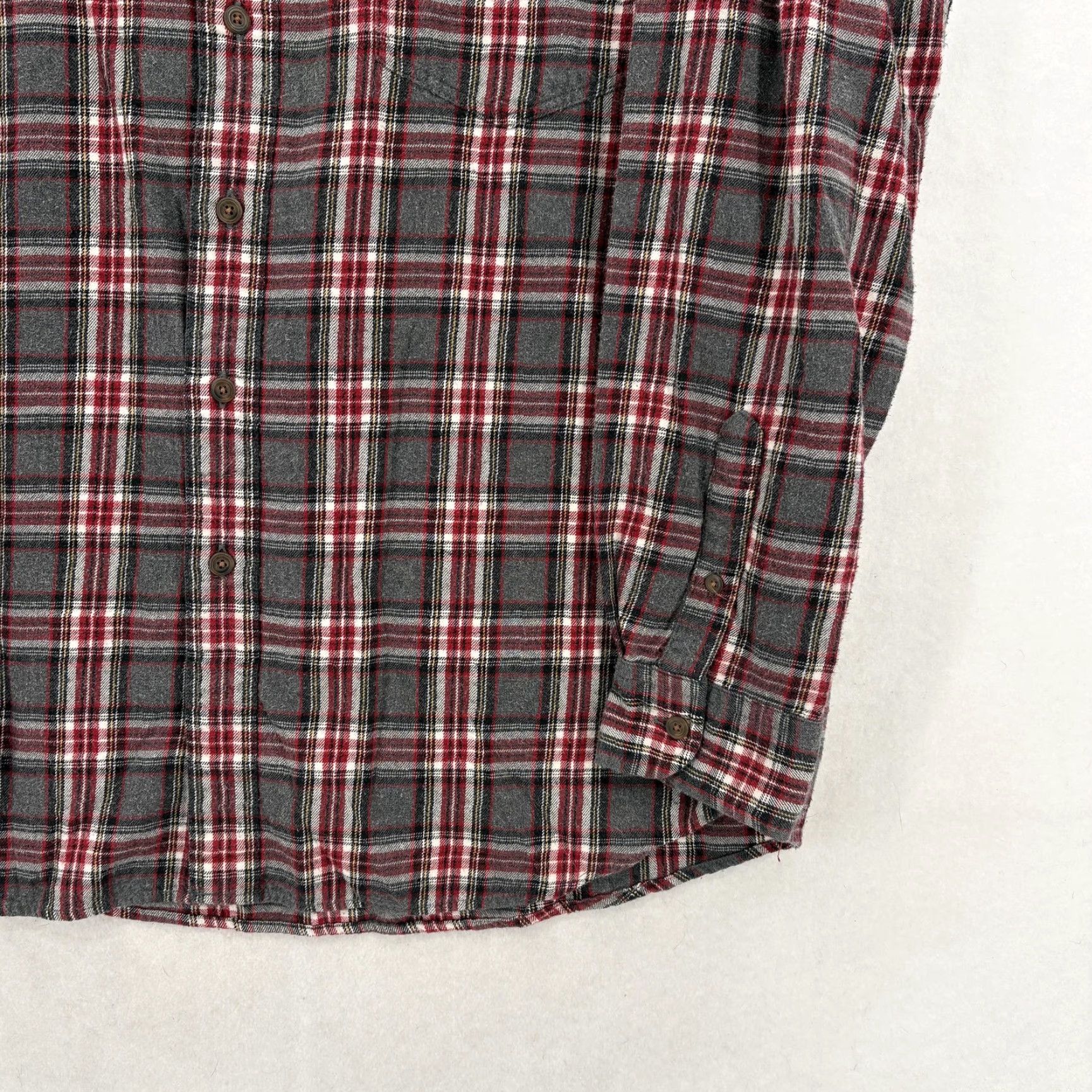 J.Crew J.CREW Oarsman Shirt Mens Large Gray Red Plaid Flannel Long Sleeve Button Down Size US L / EU 52-54 / 3 - 3 Thumbnail