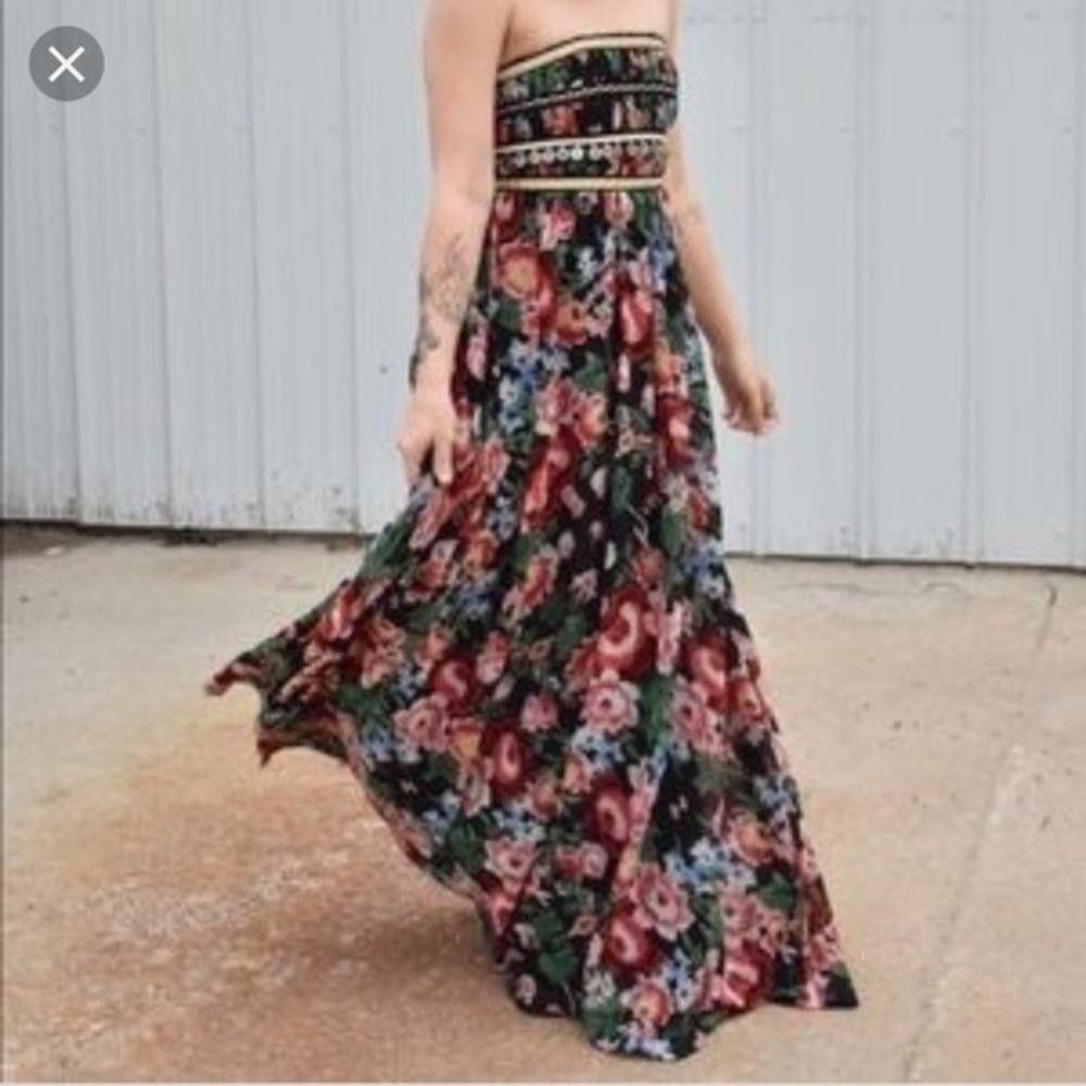 Designer Marchesa Pearl Floral Gypsy Dress - used Size XS / US 0-2 / IT 36-38 - 4 Thumbnail