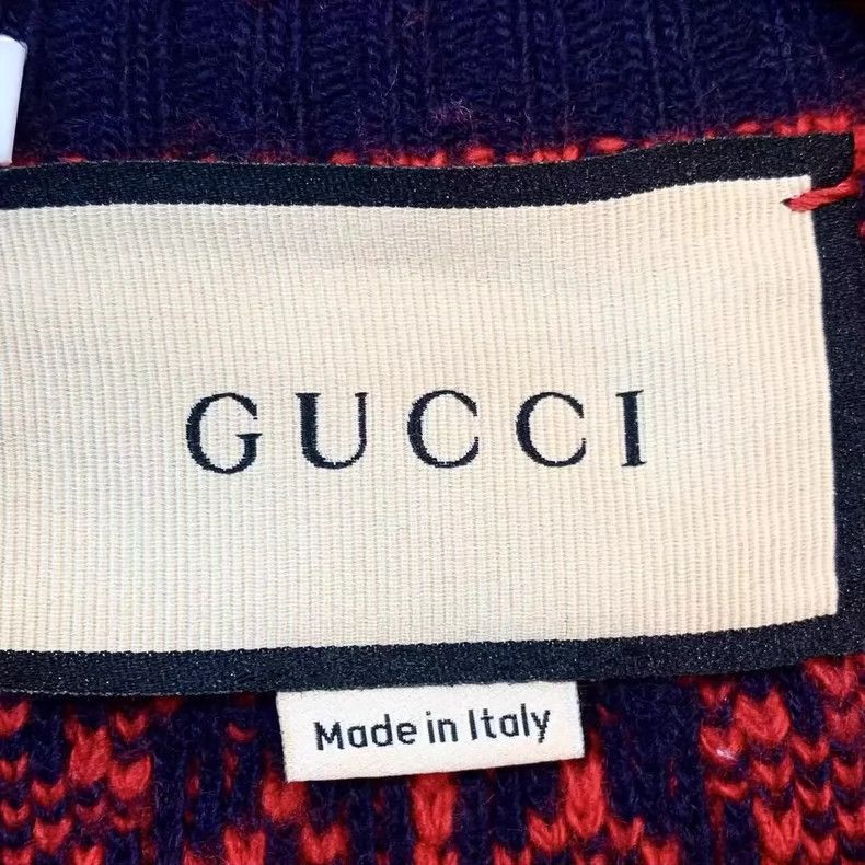 Gucci Gucci Color-blocked logo jacquart full-print wool single-br Size XS / US 0-2 / IT 36-38 - 5 Thumbnail